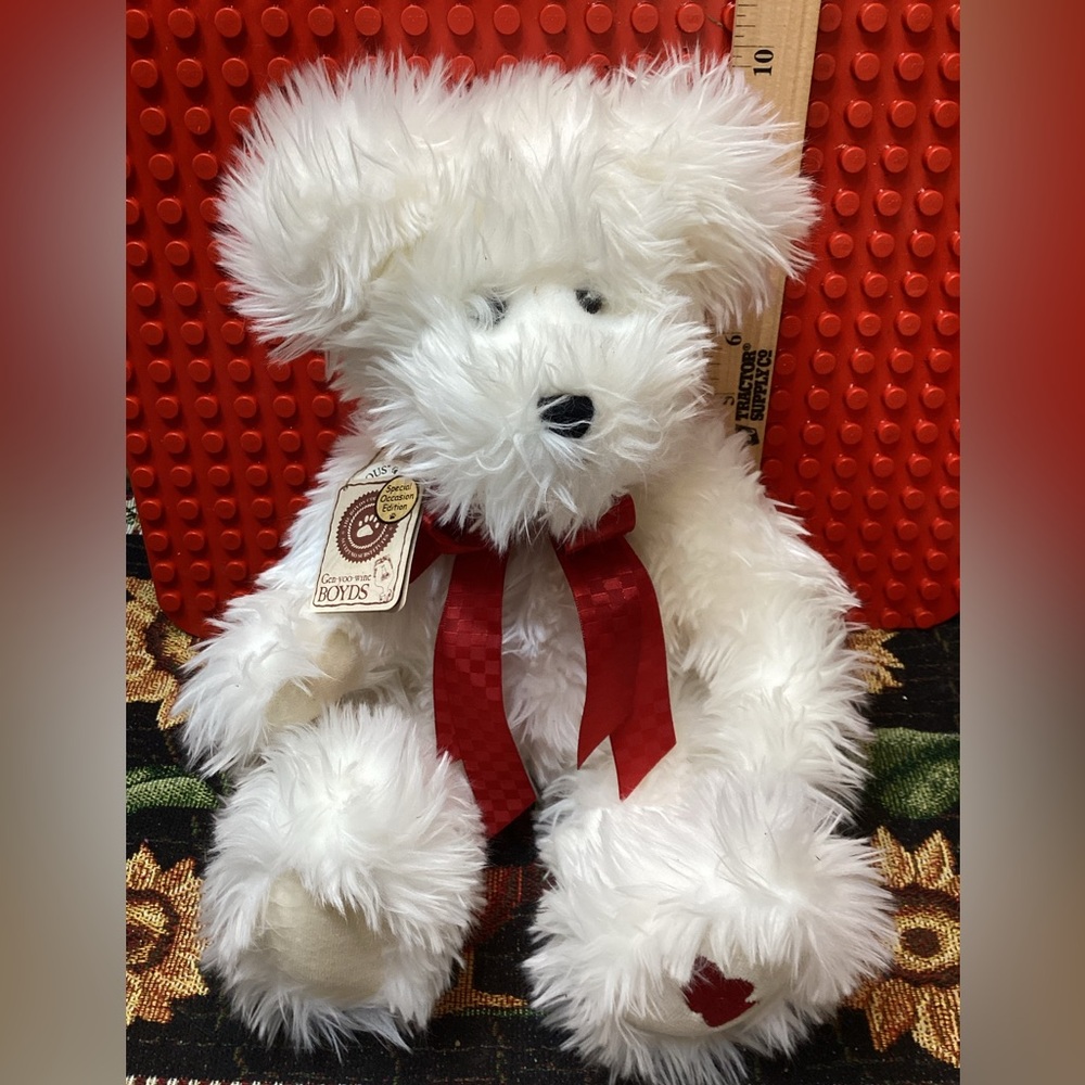 Boyds Bears B. Ever luv in #82019 Special Occasion Edition White Teddy Bow